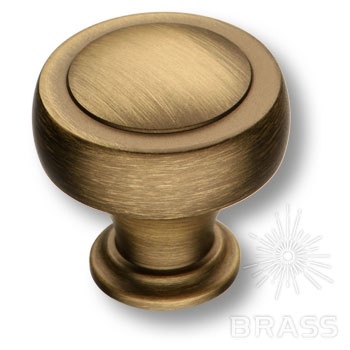Brass Ручка кнопка 1915 0032 ABM состаренная латунь фото 1