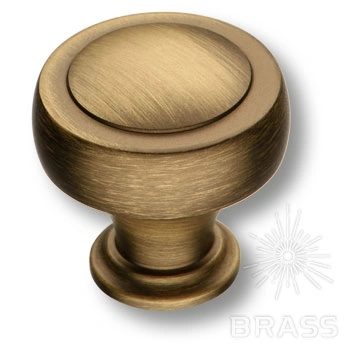 Brass Ручка кнопка 1915 0032 ABM состаренная латунь фото 1