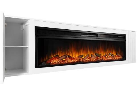 Каминокомплект Портал-тумба Madison (Разборный) - Бьянко белый с очагом Vision 60 LED фото 2