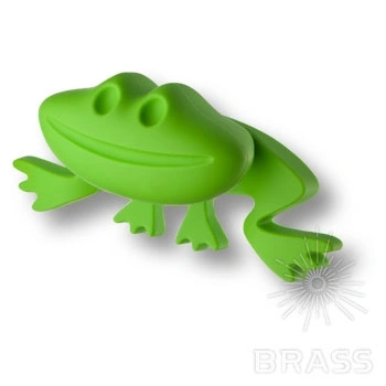 Brass Ручка кнопка детская 482032ST06/ST06 зеленая лягушка фото 1