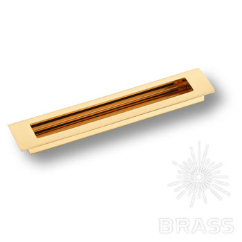 Brass Ручка врезная 1229 160MP11 глянцевое золото 160 мм фото 1