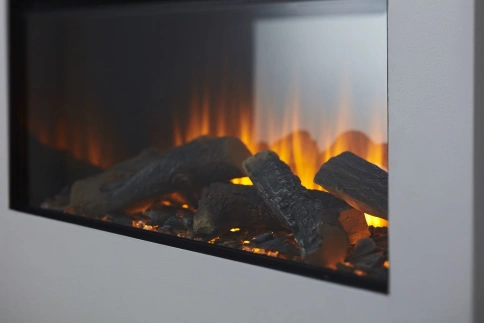 Трехсторонний электрокамин с обогревом BRITISH FIRES New Forest 870 with Signature logs - 870 мм фото 6