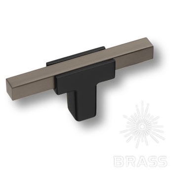 Brass Ручка кнопка 67-Matt Black-Titanium графит-матовый черный фото 1