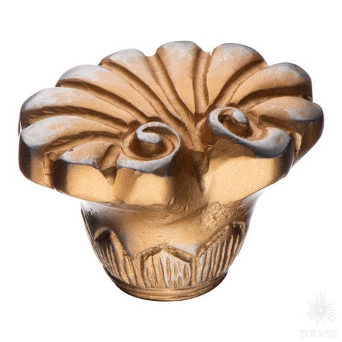 Brass Ручка кнопка эксклюзивная коллекция 902.28.17949 античное золото с патиной серебра фото 1