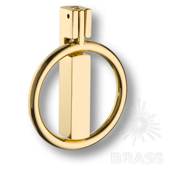 Brass Ручка кольцо 901-Gold глянцевое золото 32 мм фото 1