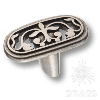 Brass Ручка кнопка 15.371.00.16 старое серебро фото 1
