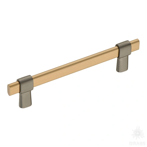 Ручка рейлинг 771-128-Titanium-Champagne Gold графит/матовая латунь 128 мм