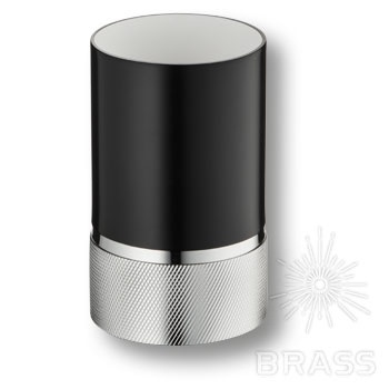 Brass Стакан для зубных щёток 20006 001007 CR-AL6 глянцевый хром/чёрный фото 1