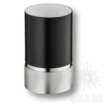 Brass Стакан для зубных щёток 20006 001007 CR-AL6 глянцевый хром/чёрный фото 1