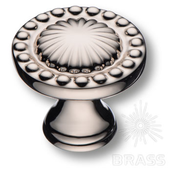 Brass Ручка кнопка 4456 0008 PN глянцевый никель фото 1