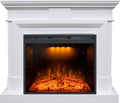 Каминокомплект Coventry - Белый с очагом Emerald 28 фото 1