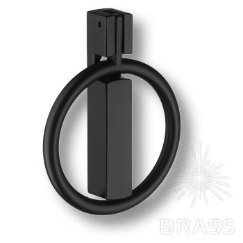 Brass Ручка кольцо 901-Matt Black чёрный 32 мм фото 1