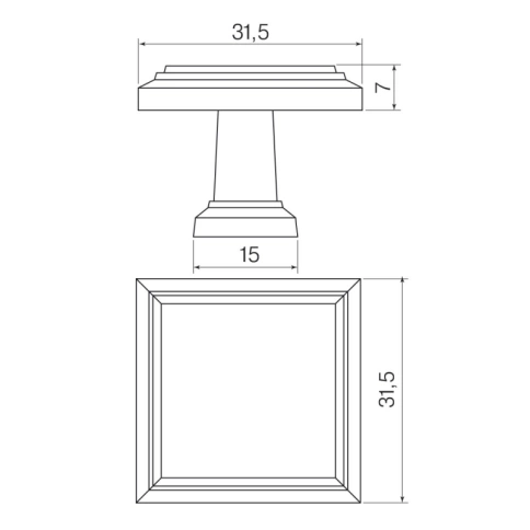 Ручка кнопка RM-17201-20 чёрный фото 3