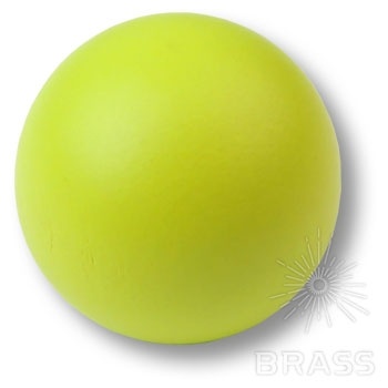 Brass Ручка кнопка детская 445VE1 шар салатовый матовый фото 1