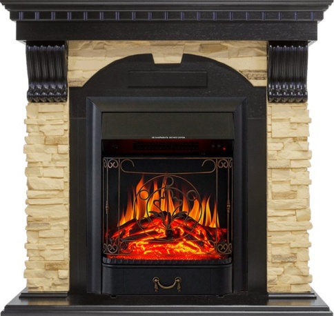 Каминокомплект Dublin - Венге / Сланец с очагом Majestic FX Black фото 2