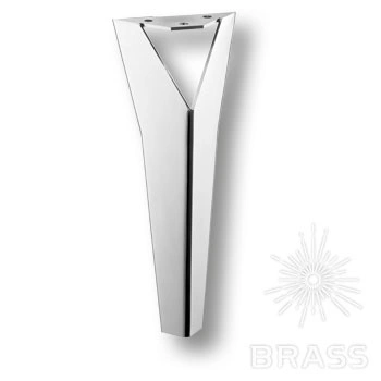 Brass Опора мебельная резная KSA-2006-0300-A01 глянцевый хром 300 мм фото 1