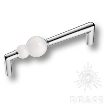 Brass Ручка скоба эксклюзивная коллекция Atomo 15.189.128 AT WH 07 глянцевый хром 128 мм фото 1