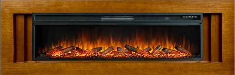 Каминокомплект Line 60 - Орех с очагом Vision 60 LOG LED фото 1