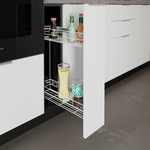 Бутылочница VK-01-150WT с боковым креплением 150 мм белый фото 4