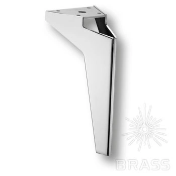 Brass Опора мебельная резная KAX-0422-0175-A01 глянцевый хром 123 мм фото 1