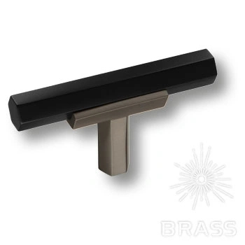 Brass Ручка кнопка модерн 74-Titanium-Matt Black графит/черный фото 1