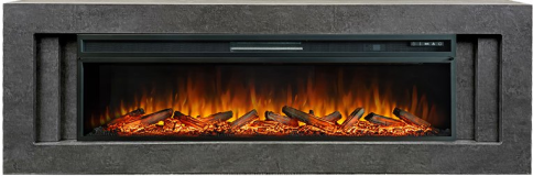 Каминокомплект Line 60 Dark Grey - Темный серый с очагом Vision 60 LOG LED фото 1