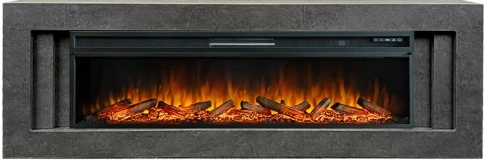 Каминокомплект Line 60 Dark Grey - Темный серый с очагом Vision 60 LOG LED фото 1