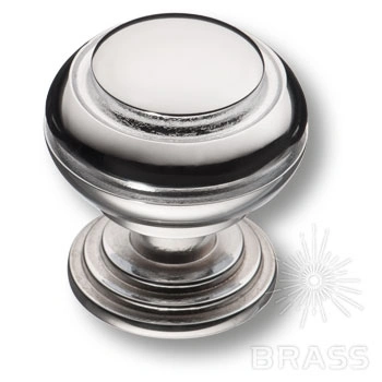 Brass Ручка кнопка 0712-005 латунь глянцевый хром фото 1