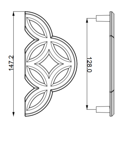 Brass Ручка скоба 1283 128PC24 черный 128 мм фото 2