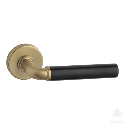 Brass Ручка дверная HA246RO12 GB-GB/AL6 NORD матовая латунь/чёрный фото 1