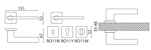 Brass Ручка дверная HA251RO11 AL6 PAN черный фото 2