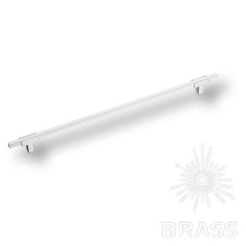 Brass Ручка рейлинг 778-320-Chrome-White глянцевый хром-белый 320 мм фото 1