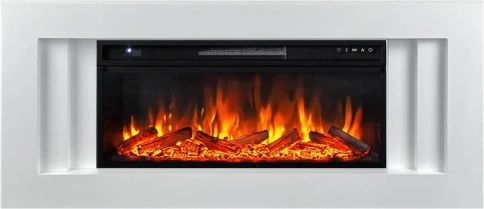 Каминокомплект Line 42 SFT - Белый с очагом Vision 42 LOG LED фото 2