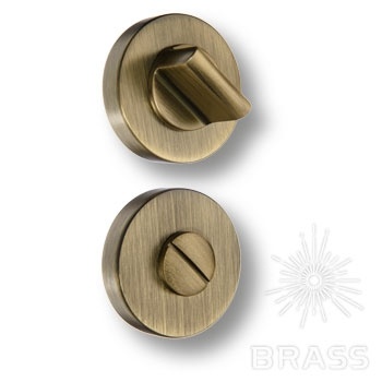 Brass Накладка с поворотной кнопкой RO12W6 ABM ROSET состаренная латунь фото 1