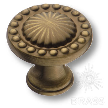 Brass Ручка кнопка 4456 0008 ABM состаренная латунь фото 1