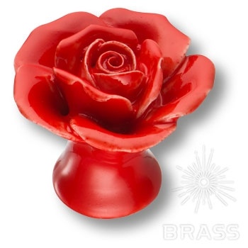 Brass Ручка кнопка 3060-RED красный фото 1