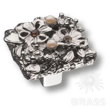 Brass Ручка кнопка "Petit Bouquet" эксклюзивная коллекция 20.35 MO 07 глянцевый хром фото 1