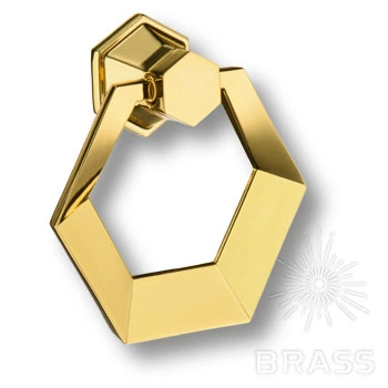 Brass Ручка кольцо 912-Gold глянцевое золото фото 1