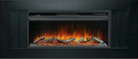 Каминокомплект Line 42 - Чёрный с очагом Vision 42 LOG LED фото 1