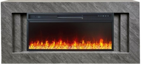 Каминокомплект Line 42 Concrete - Серый бетон с очагом Vision 42 LED фото 1