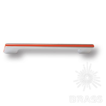 Brass Ручка скоба 182160MP02PL09 глянцевый хром с оранжевой вставкой 160 мм фото 1