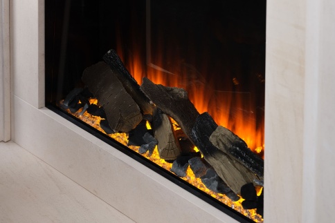 Фронтальный электрокамин с обогревом BRITISH FIRES New Forest 650SQ with Signature logs фото 4