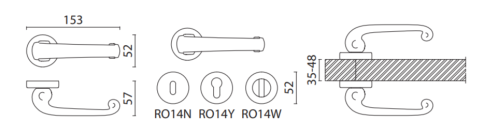 Brass Ручка дверная HA128RO14 CR ADRIA глянцевый хром фото 2