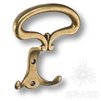 Brass Крючок мебельный трёхрожковый 15.719.00.12 античная бронза фото 1