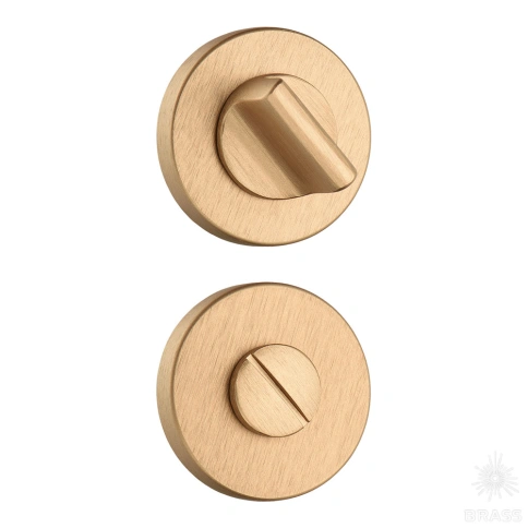 Brass Накладка с поворотной кнопкой RO12W6 ELX5 ROSET брашированная латунь фото 1