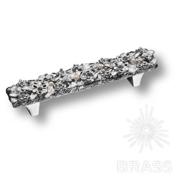 Brass Ручка скоба "Bouquet" эксклюзивная коллекция 01.96.MO07 глянцевый хром 96 мм фото 1