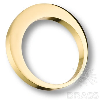 Brass Ручка кольцо 6530 0060 GL глянцевое золото 32 мм фото 1