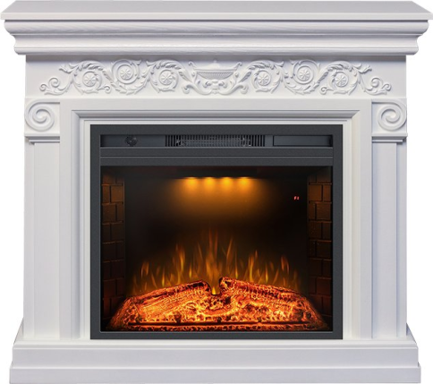 Каминокомплект Athena - Белый с очагом Emerald 23 фото 1