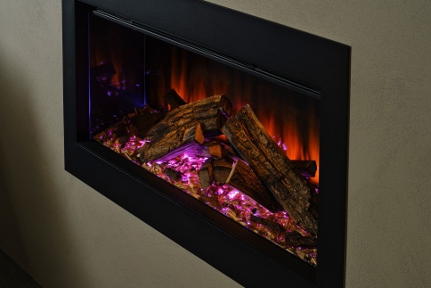 Трехсторонний электрокамин с обогревом BRITISH FIRES Ashlett Insert Deluxe Logs фото 5