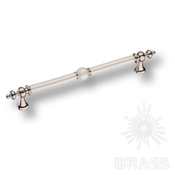 Brass Ручка скоба 2231-51-192-PEARL глянцевый никель / перламутровый 192 мм фото 1